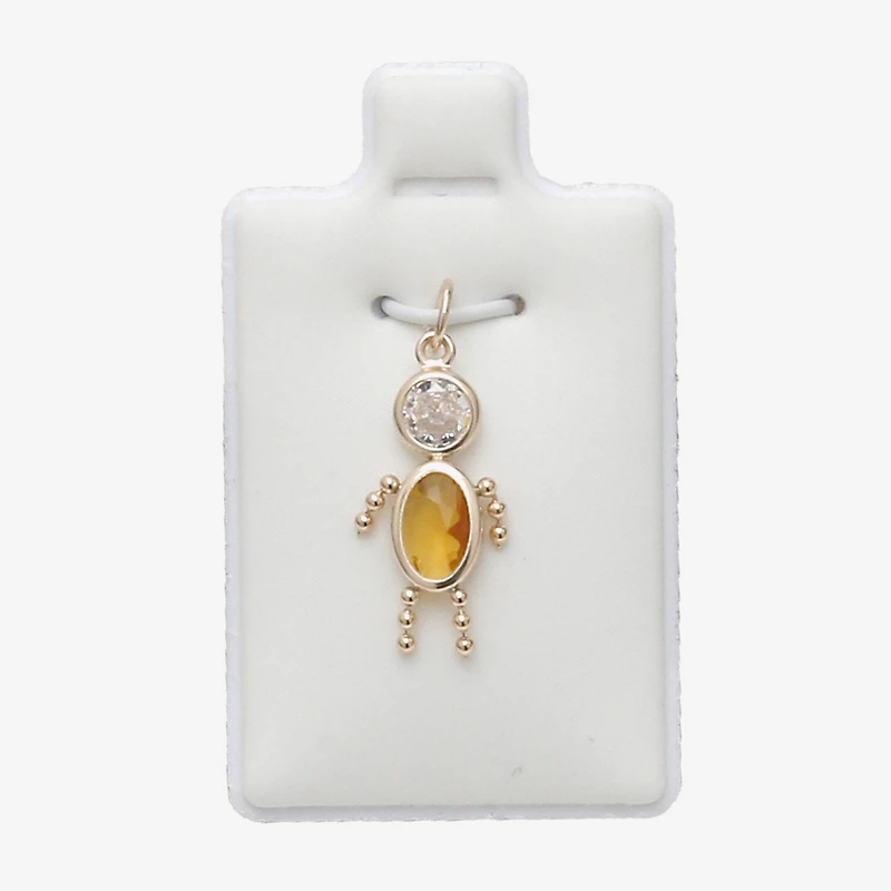10K Gold November Birthstone Babies Boy Charm