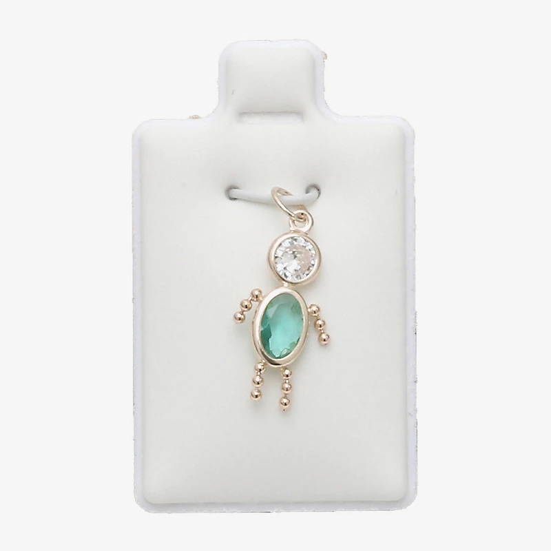 10K Gold December Birthstone Babies Boy Charm