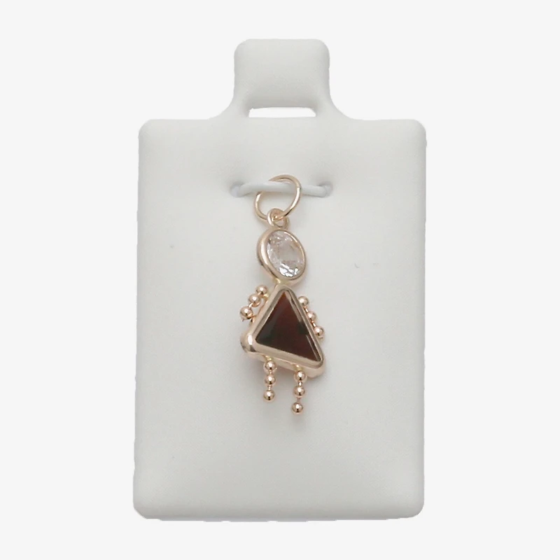 10K Gold January Birthstone Babies Girl Charm