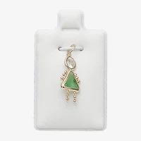 10K Gold August Birthstone Babies Girl Charm