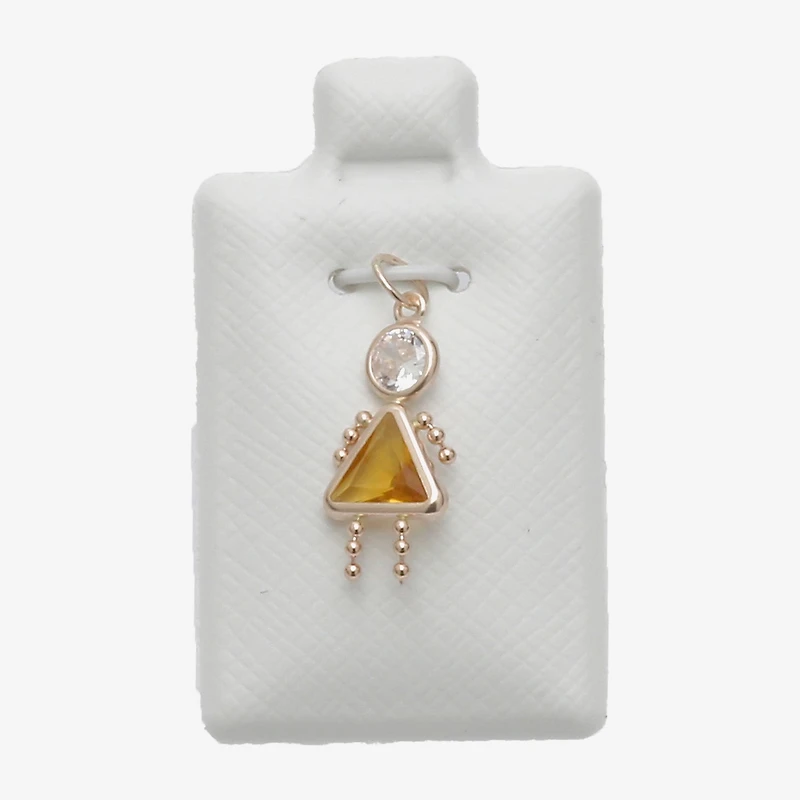 10K Gold November Birthstone Babies Girl Charm