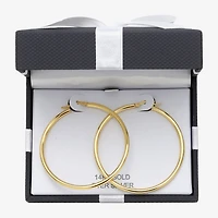 Womens 14K Gold Over Silver 50mm Round Hoop Earrings
