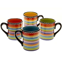 Certified International Tequila Sunrise Set of 4 Mugs