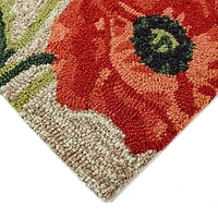 Liora Manne Ravella Icelandic Poppies Floral Hand Tufted Indoor Outdoor Rectangular Accent Rug