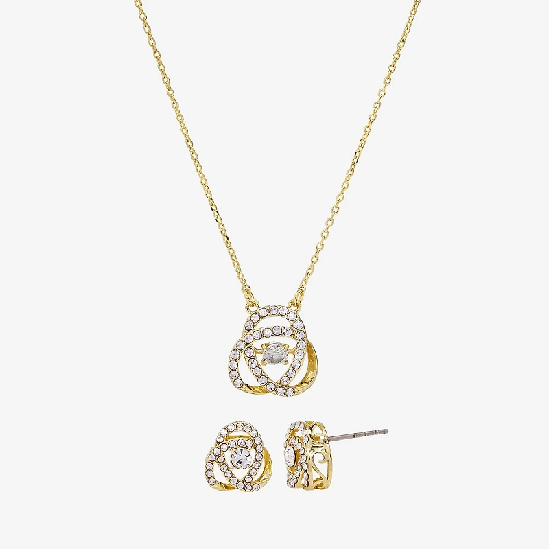 Sparkle Allure Womens Cubic Zirconia 14K Gold Over Brass Knot 2-pc. Jewelry Set