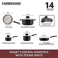 Farberware Smart Control 14-pc. Non-Stick Cookware Set