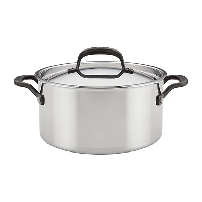 KitchenAid 5-Ply Clad Stainless Steel 6-qt. Stockpot with Lid