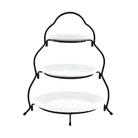 Elama 3-Tier Porcelain Tiered Server