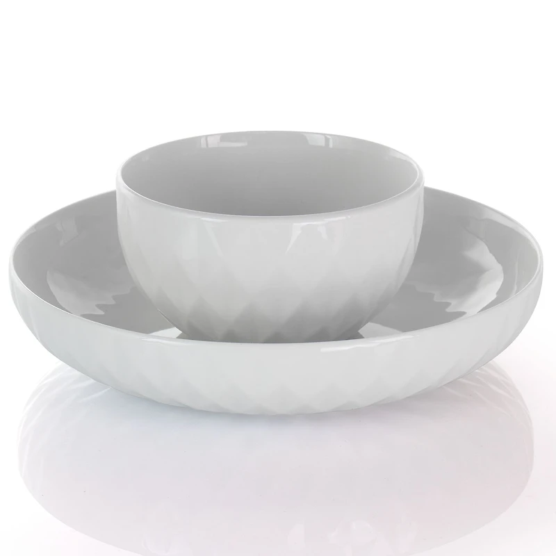 Elama 18-pc. Porcelain Dinnerware Set