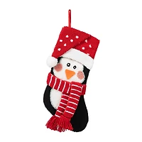 Glitzhome 3d Penguin Hooked Christmas Stocking