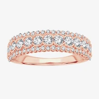 Womens 1 CT. T.W. Natural White Diamond 10K Gold Anniversary Band