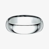 Mens 10K White Gold 6MM Comfort-Fit Wedding Band