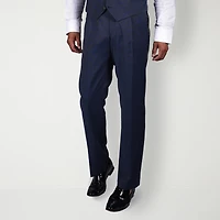 Steve Harvey Mens Stretch Fabric Classic Fit Geometric Pleated Front Suit Pant