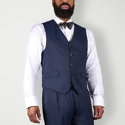 Steve Harvey Mens Stretch Fabric Classic Fit Geometric Suit Vest