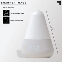 Sharper Image® Soother Sleep Bedtime Light And Sounds, Built-In 10 Soundscapes, Sleep Trainer, Aids Sleeping, Stress And Anxiety Relief