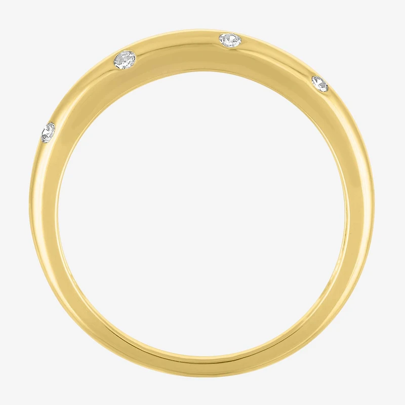 (G-H / I1-I2) Womens 1/10 CT. T.W. Lab Grown White Diamond 10K Gold Band