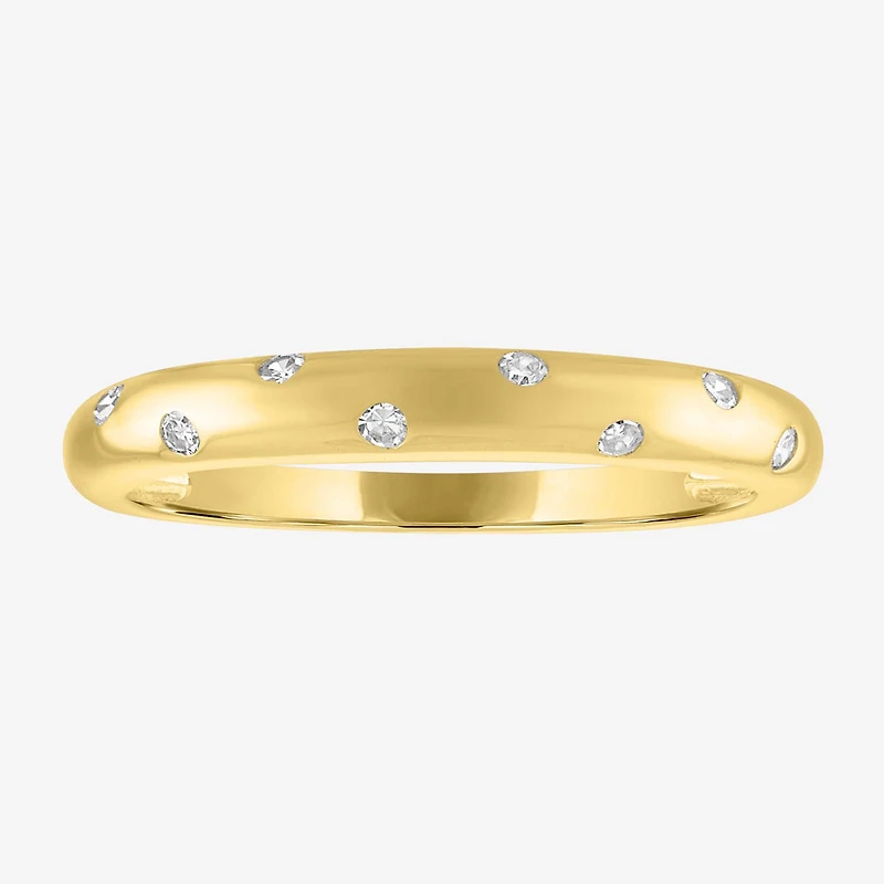 (G-H / I1-I2) Womens 1/10 CT. T.W. Lab Grown White Diamond 10K Gold Band