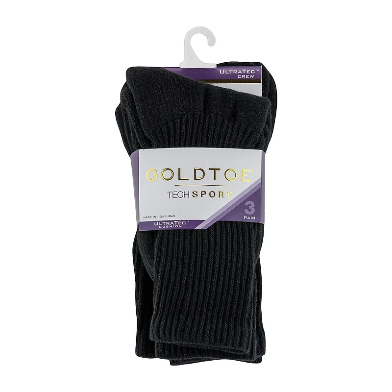 Gold Toe Ultra Tec Womens 3 Pair Crew Socks
