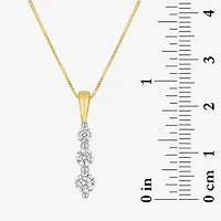 (G-H / Si2-I1) Womens 1/3 CT. T.W. Lab Grown White Diamond 10K Gold 18 Inch Pendant Necklace