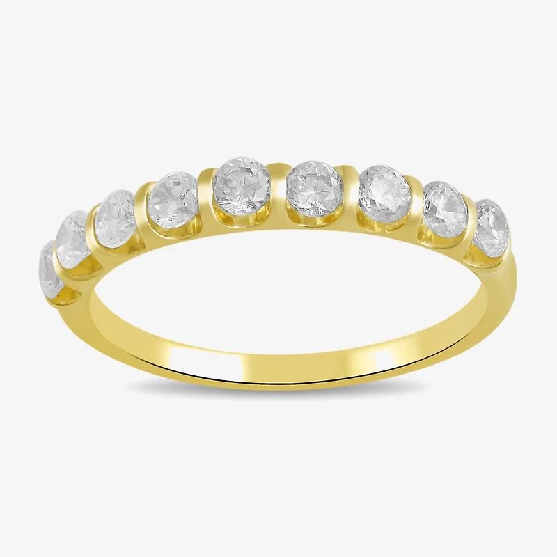 Womens 1/2 CT. T.W. Lab Grown White Diamond 10K Gold Wedding Band