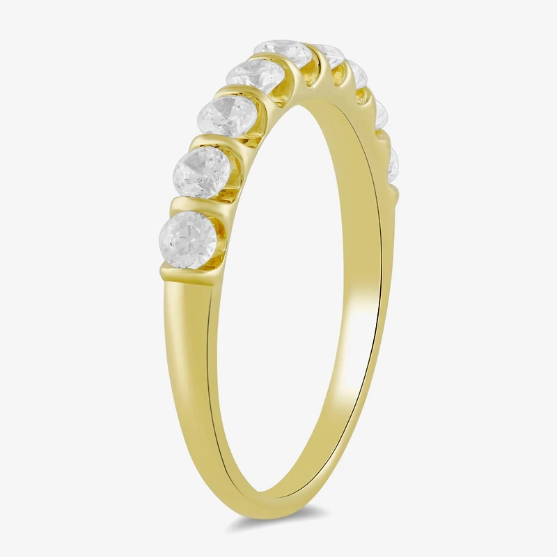 Womens 1/2 CT. T.W. Lab Grown White Diamond 10K Gold Wedding Band