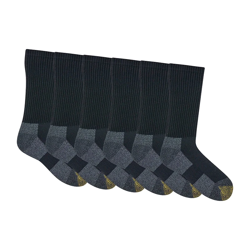 Gold Toe Work Mens 6 Pair Crew Socks