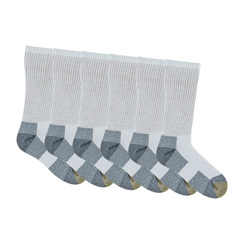 Gold Toe Work Mens 6 Pair Crew Socks