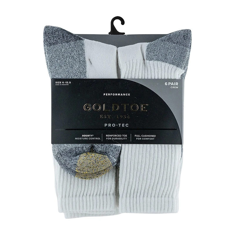 Gold Toe Work Mens 6 Pair Crew Socks