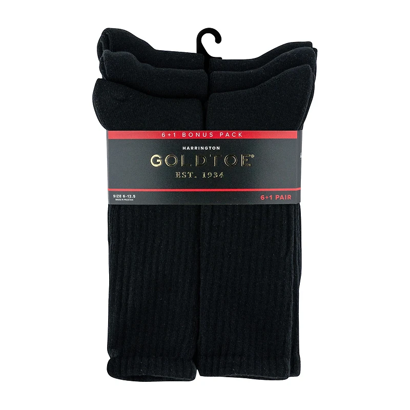 Gold Toe Harrington Bonus Pack Mens 7 Pair Crew Socks