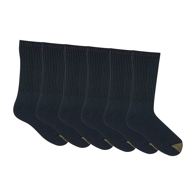 Gold Toe Athletic Sport Mens 6 Pair Crew Socks