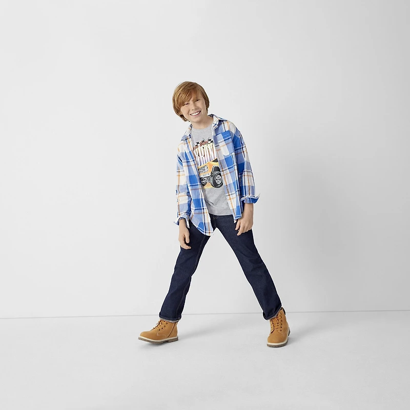 Thereabouts Little & Big Kid Boys Adjustable Waist Stretch Fabric Regular Fit Bootcut Jean