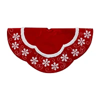 Northlight Snowflake Scallop Indoor Tree Skirt