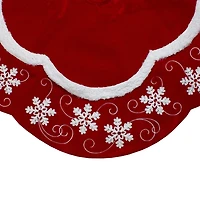 Northlight Snowflake Scallop Indoor Tree Skirt