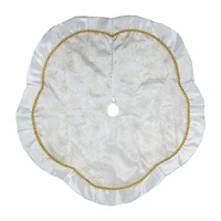 Northlight Poinsettia Scalloped Indoor Tree Skirt