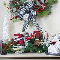 Northlight Bows And Berries Pre-Lit Christmas Indoor Garland