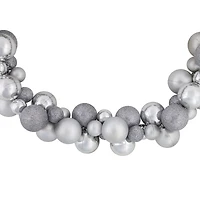 Northlight 6ft Silver Ball Finish Christmas Indoor Garland