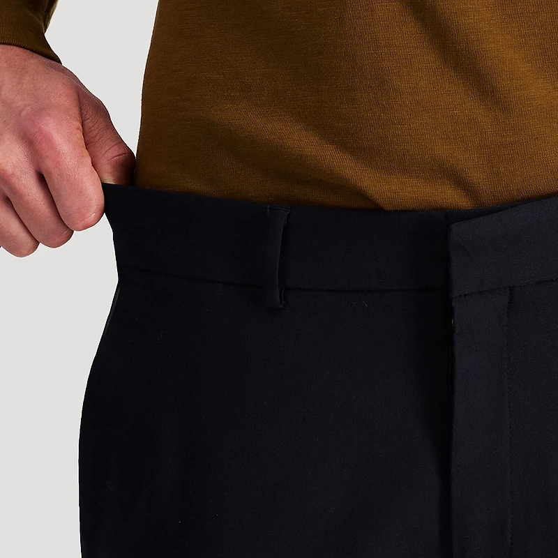 Haggar Life Khaki Flex Mens Comfort Waistband Straight Fit Flat Front Pant