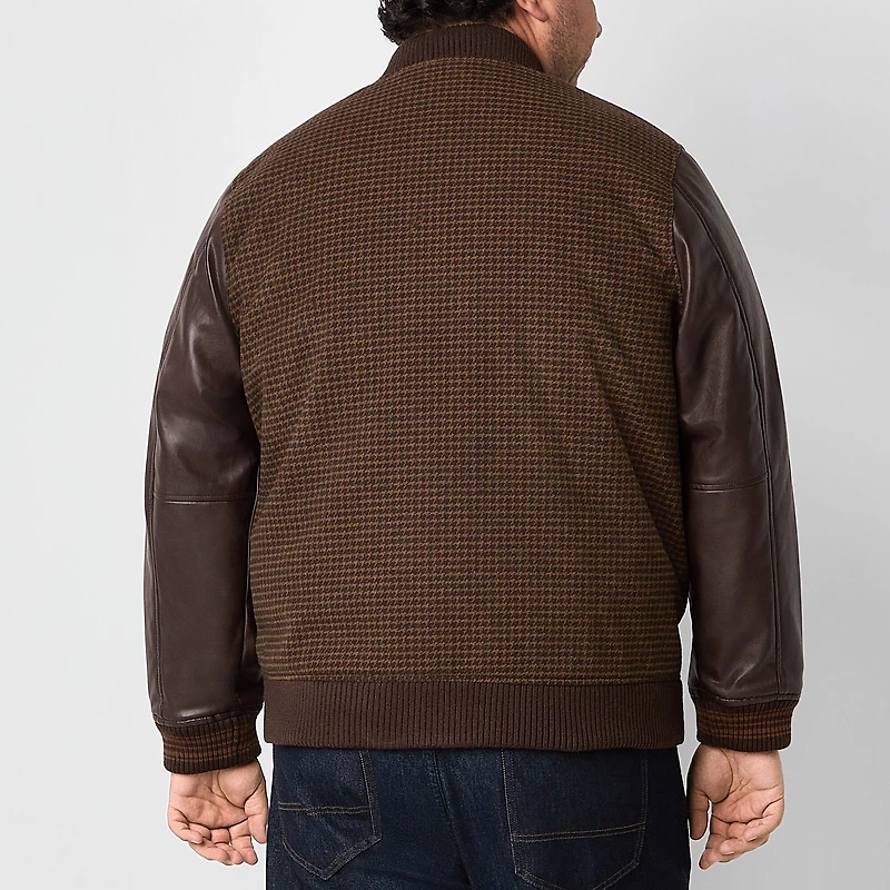 Shaquille O'Neal XLG™ Houndstooth Mens Big and Tall Varsity Jacket