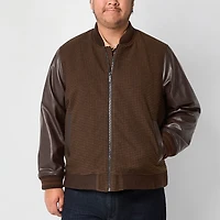Shaquille O'Neal XLG™ Houndstooth Mens Big and Tall Varsity Jacket