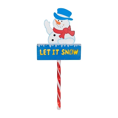 Northlight Lighted Snowman Lawn Stake Christmas Yard Art