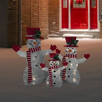 Northlight Led Family Of Snowmen Christmas Yard Art