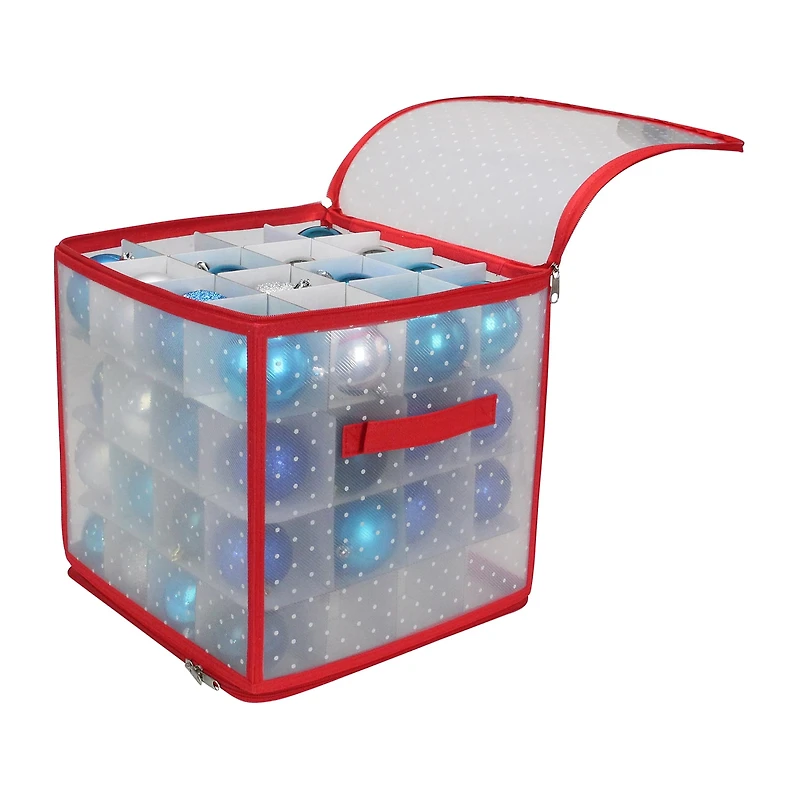 Northlight Transparent Zip Up Single Compartment Ornament Storage
