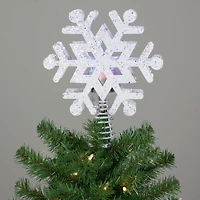 Northlight 12in Prelit Snowflake Christmas Tree Topper