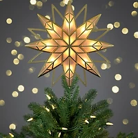 Northlight Prelit Frosted Star Christmas Tree Topper