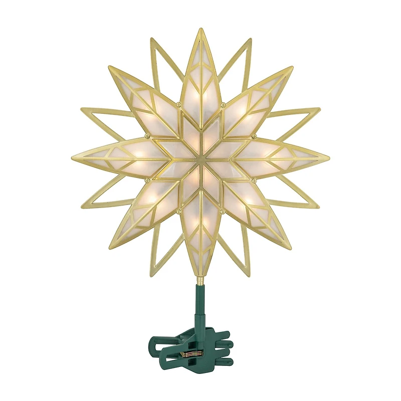 Northlight Prelit Frosted Star Christmas Tree Topper