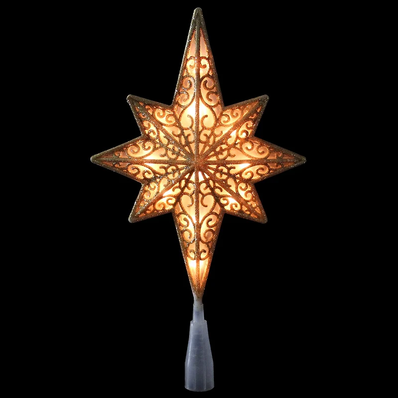 Northlight Lighted Frosted Christmas Tree Topper