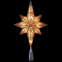 Northlight Lighted Frosted Christmas Tree Topper