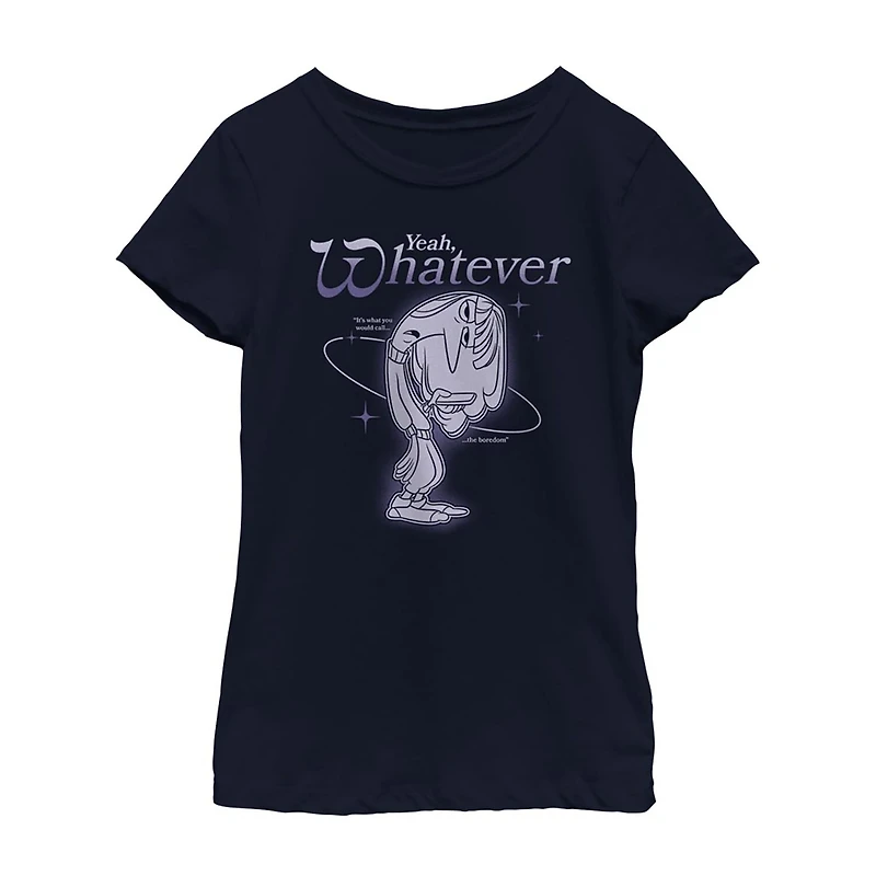 Little & Big Kid Girls Crew Neck Short Sleeve Inside Out T-Shirt