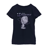 Little & Big Kid Girls Crew Neck Short Sleeve Inside Out T-Shirt