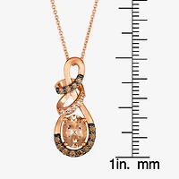 Le Vian® Pendant featuring 7/8 CT. Peach Morganite™ 1/4 CT. Chocolate Diamonds® 1/20 CT. Nude Diamonds™ set in 14K Strawberry Gold®